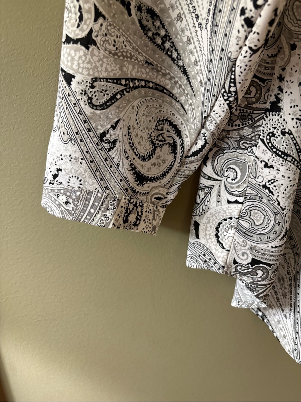 Talbots Black & White Paisley V-Neck Tunic Size 2X - Picture 7 of 12